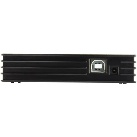 Backside view of 4 Port Compact USB 2.0 Hub With Bus Power Or Included Power Adapter showing connection ports