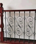 Top Shelf Black Wrought Iron Railing Posts And Balusters For Deck Backyard Porch And Balcony, 37 Inch Rock Solid Anti Rust Banister Spindles For Quick Diy Install, 30 Pack with decorative designs