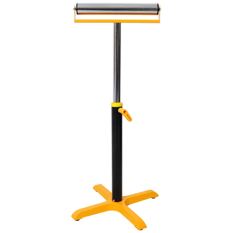 Dead Nuts Stable Single Roller Stand Heavy Duty Material Support For Table Saw And Planer With Four Leg Base Handling Up To 170 Pounds