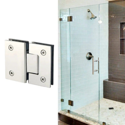 Heavy Duty 180 Degree Glass Door Hinge 2 Pack for Frameless Cabinets and Showcases, Clip Pivot Replacement Part