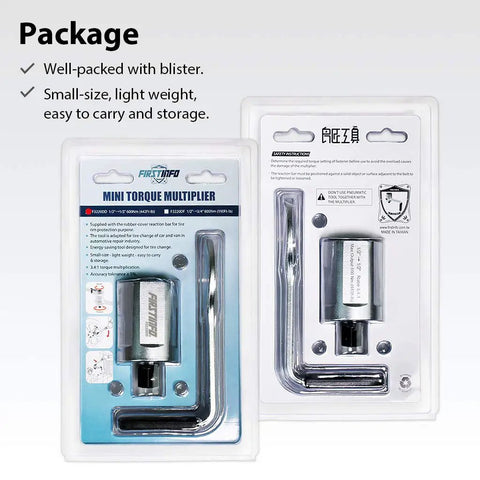 Packaged 3.4 To 1 Compact Torque Multiplier For Auto Maintenance, Delivers Up To 600 Newton Meters Output, One Half Inch Drive