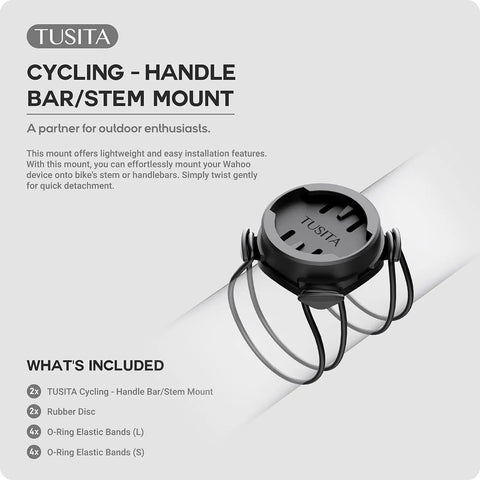 Two Pack Stem Mount For Wahoo ELEMNT Bike Computers Fits ROAM BOLT MINI And More Includes Eight Elastic Straps