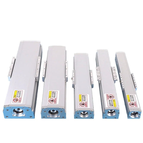 Fully Enclosed Linear Guide Module With Heavy Duty 1610 Ball Screw And 100MM Slide Rail Assembly Featuring Mgn12C Blocks Plus Dustproof Cover and 60MM Servo Motor variations in size.