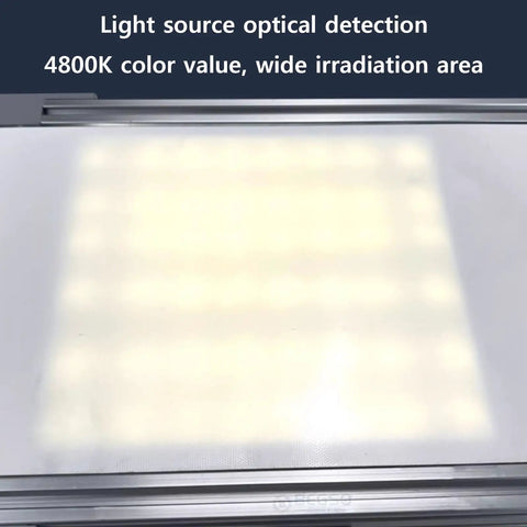 Compact LED Conveyor Belt For Factory Cargo 170X300mm showing 4800K light source for optical inspection area.