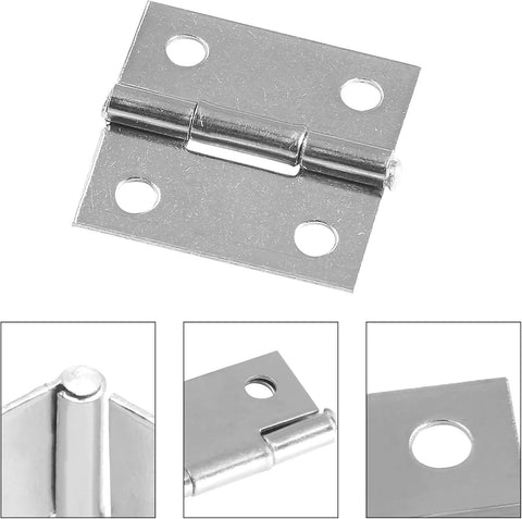 20 Piece Stainless Steel Folding Hinge Set For Cabinets And Boxes 1 Inch No Fuss Installation Includes 80 Stainless Screws Premium