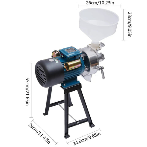 Heavy Duty 2200W 110V Wet Grain Mill Grinder With Funnel For Soy Milk, Corn, Rice And Beans, Coffee Beans, 1400 RPM