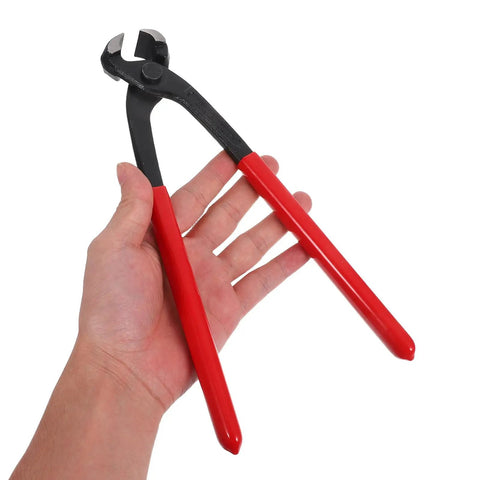 Top Notch Ear Clamp Tool Kit For 6-235mm Hoses Featuring Heavy Duty Stainless Steel And Carbon Steel Construction That Keeps Gardens Leak Free While Offering Superior Grip And Weatherproof Performance For All Your Outdoor Plumbing And Hose Repair, red-handled clamp pliers