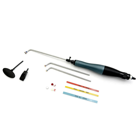 Shop Ready Hella Durable Pneumatic Pencil Die Grinder Kit 68 Piece Air Powered Micro Polisher Set with grinding attachments and accessories.