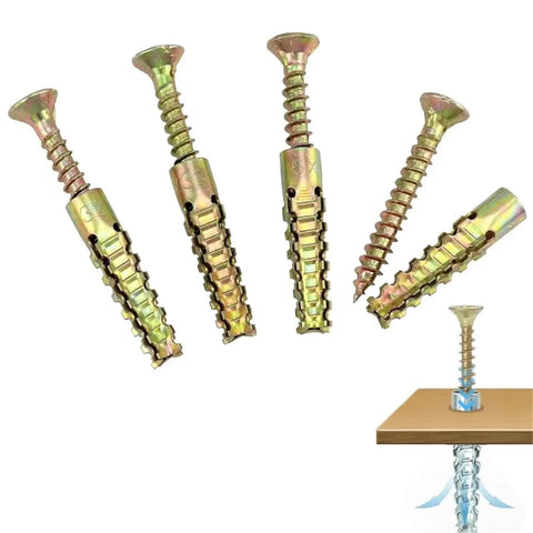 50 Sets Steel Wall Anchor And Screw Kit For Drywall Self Drilling No Prep Installation With Yellow Zinc Plated Carbon Steel Fasteners For Rock Solid Strong Secure Mounts, drywall anchors with screws