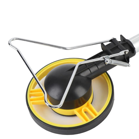 Distance Measuring Wheel Ergonomic Folding Design with Digital Display close-up of wheel and handle mechanism