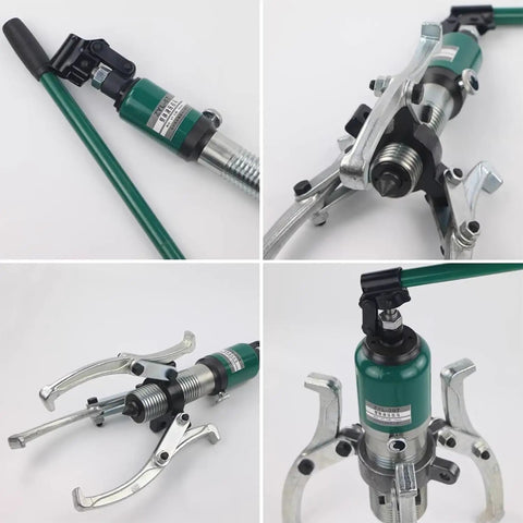 Heavy Duty Pro Grade Hydraulic Gear Puller Kit with 2 and 3 jaw bearing pullers for sprockets axles and rotors 50T load