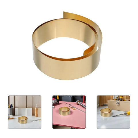 Thin Brass Sheet Roll And Brass Foil For DIY Jewelry Making And Craft Projects With High Thermal Conductivity And Wear Resistance For Mechanical Parts Decorative Projects Garden Crafts And Grounding Uses, coiled brass strip
