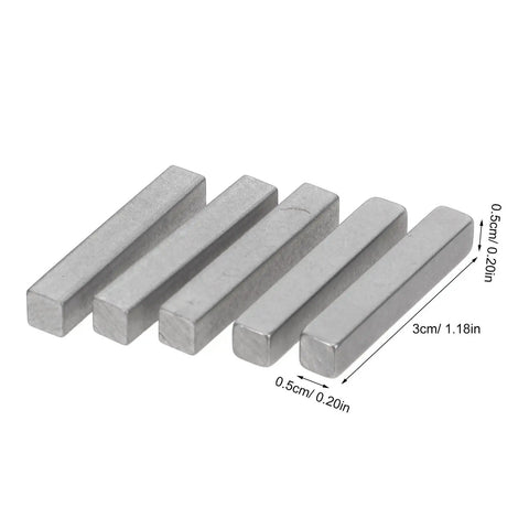 20 Pack Stainless Steel Rectangular Shaft Keys For Gear Boxes And Engines Precision Tech Ensures Smooth Transmission Plus Low Vibes Solid Metal Keyway Parts Are Bad Ass Shop Gear Fixing Rig Machinery Working Hard All Day When You Hit The Tools, 3x0.5cm