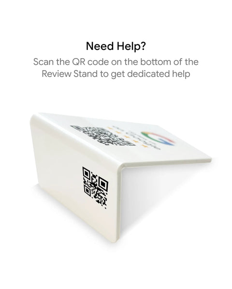 Gloss white Google Review Stand With NFC And QR Code For Any Biz 3 Pack Easy Setup In Under A Minute And Flexible Review Page