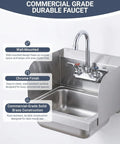 Real Deal Commercial Wall Mount Kitchen Faucet Featuring A Smooth 360 Degree Swivel Gooseneck Spout With Stainless Steel Finish For Restaurant Crews And No Fuss Heavy Duty Sink Cleanup, wall-mounted with chrome finish.