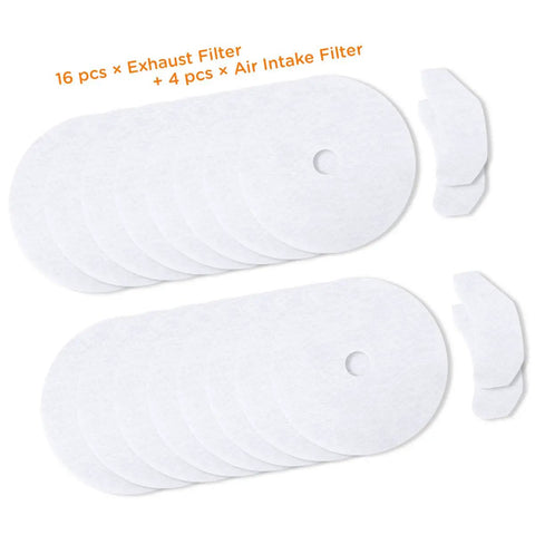 20Pcs Universal Dryer Exhaust Filter Set With 16 Exhaust Filters And 4 Air Intake Filters Premium Quality Durable Polyester Lint Filters That Are EZ To Clean Built For Better Airflow And Dryer Efficiency displayed