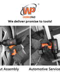 Professional Pro Grade Half Inch Composite Air Impact Wrench With Twin Hammers in use for nut assembly and service work