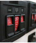 Close-up of Remote Control Panel For ML Series Switches And Automatic Relays, 360 Panel System, lockout slides visible.