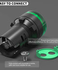 Close-up of Green 120V LED Indicator Light Energy Saving Pilot Lamp For Panel Mount 22mm Seven Eighths Inch Hole AC DC Compatible Long Life