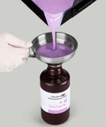 Pouring resin through Stainless Steel Resin Funnel With Filter Cup For MSLA DLP LCD 3D Printers Aids Resin Recycling And Filters Out Foreign Resin Chunks For Clean Smooth Prints Every Time into bottle