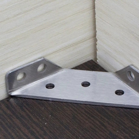 Heavy Duty Stainless Steel Corner Brace Angles For Wood Furniture 6 Pack Right Angle Brackets For Shelves DIY Friendly Tables