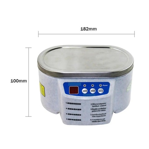 Hot Shot Digital Ultra Sonic Cleaner For Jewelry And Glasses 50W dual frequency cleaning machine with timer and buttons.