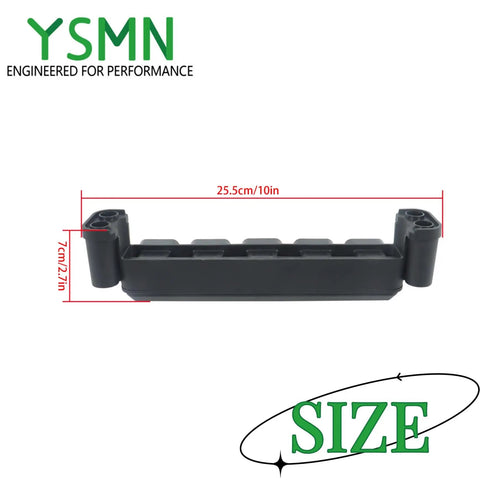 Hassle Free SmartCraft Junction Module Replacement For Mercruiser Outboards 5 Port Stackable Marine Electrical Panel side view with dimensions.