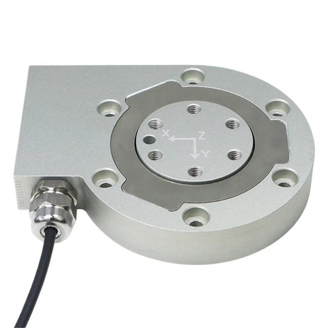 Six Axis Sensor For Three Load Cells 50 Newtons 2 Newton Meters Torque Built Tough Stainless Steel Heavy Duty Industrial Scale Sensor For Pros And Big Projects, top view, stainless steel
