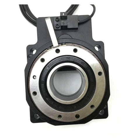 Heavy Duty Hollow Rotary Actuator With Precision Stepper Servo Motor 360 Degree Electric Turntable top view showing cast iron body.