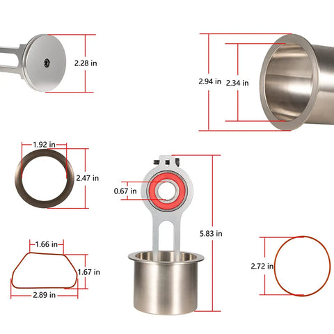 Air Compressor Piston And Connecting Rod Replacement Kit With Piston Bearing For Oil Free Air Compressor Pumps dimensions