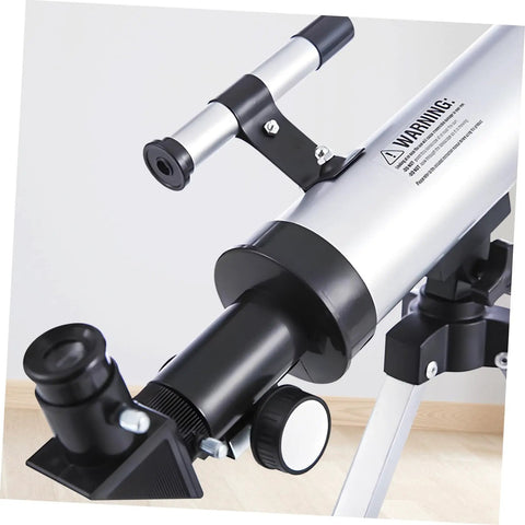 Close-up of Adjustable Refractor Telescope With Tripod For Beginners And Adults Aluminum Alloy Space Telescope With Precision Focusing