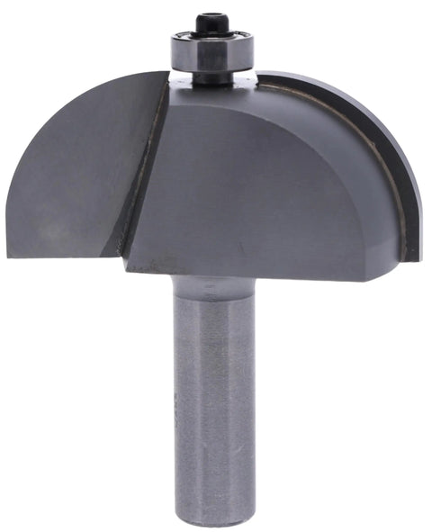 Cove Router Bit With One Inch Radius And Two And A Half Inch Diameter For Decorative Edge Profiling Carbide Tipped Half Inch Shank