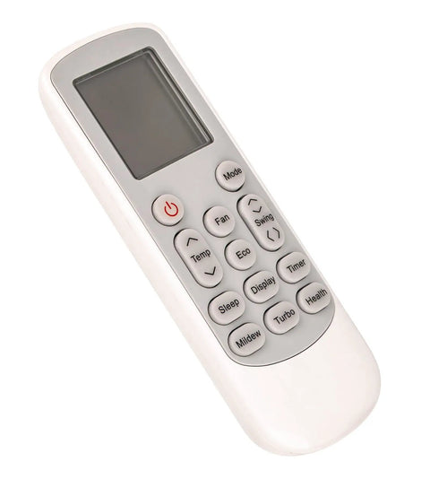 Top Shelf Mini Split Air Conditioner Remote Control Replacement with buttons for easy operation and a sleek design.