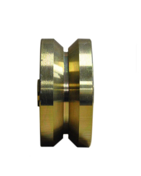 Rugged 4-inch V-Groove caster wheel for outdoor sliding gate caster wheel, heavy-duty with double sealed bearings, maintenance-free.