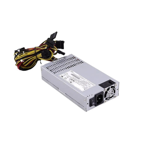 Beefy 300W High Efficiency Industrial Power Supply PSU ENH1930 80 Plus Rated For Reliable Server And PC Builds, Durable Metal Case, Quiet Cooling, 24x7 Operation, Energy Saving Power Adapter, silver PSU with fan and cable bundle