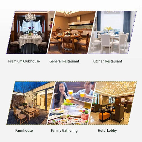 Hella Smooth 360 Swivel Tempered Glass Lazy Susan Turntable Nailed It Rotating Dining Serving Tray used in upscale dining setting.