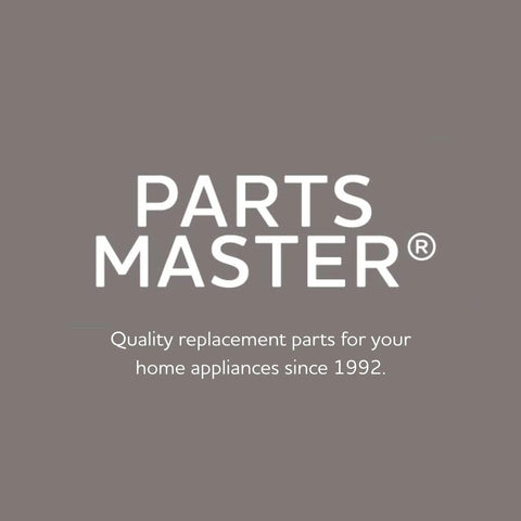 Parts Master logo on brown background with slogan Quality replacement parts for your home appliances since 1992.
