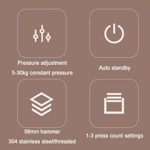 Straight Up Solid Automatic Coffee Tamper For Espresso Machines 58Mm Adjustable Pressure features: pressure adjustment, 58mm hammer, stainless steel.