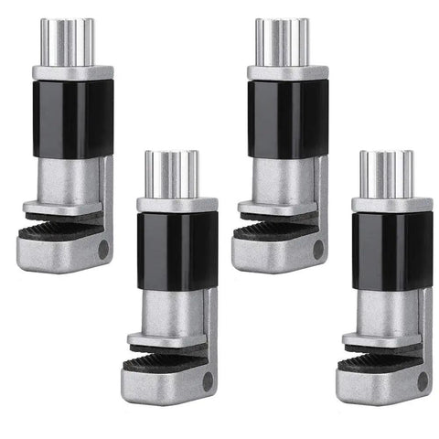 4Pcs Universal Aluminum Phone And Tablet Holder Clamp With Scratch Proof Rubber Pads Heavy Duty Grip Vehicle Mount For Dashboards And Work Benches Sweet Ride Guaranteed in silver and black design.