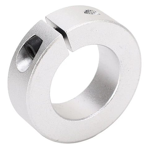 Thinking Process: aluminum split shaft collar clamping ring with screw, for securing drive shafts in motors or gearboxes