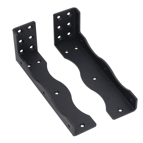 Heavy Duty Carbon Steel Floating Shelf Bracket With Rust-Proof Frosted Black Coating for Kitchen Bathroom Office TV Cabinet and Bedside Tables
