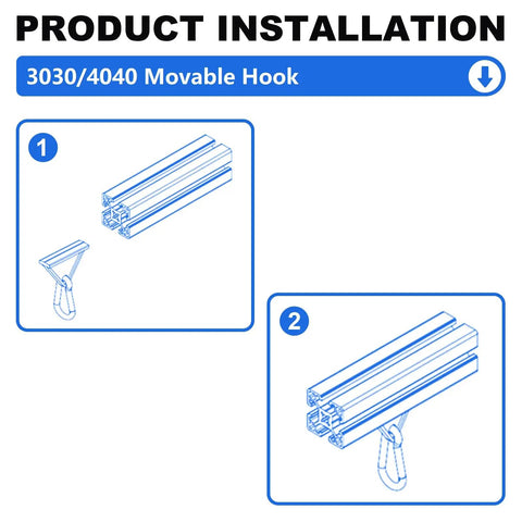 Cool 8 Pack Silver Sliding Hooks Perfect For 3030 And 4040 Aluminum Extrusion Profiles installation guide images