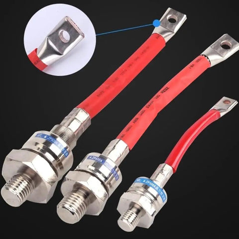 Heavy Duty High Stud Diode ZP300A 200A Silicon Welding Generator Supply with red wire connectors.