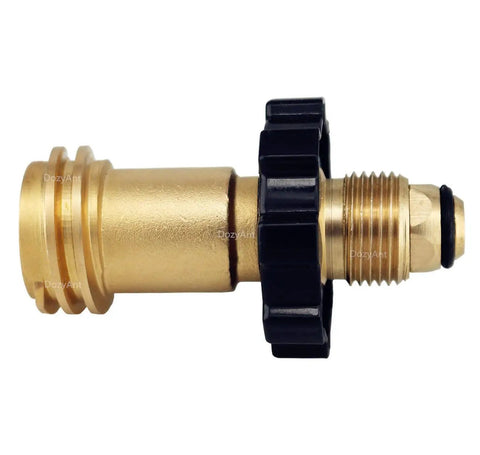Propane Tank Adapter Converts POL To QCC1 Type 1 For Grills And Regulators, Easy Grip Hand Wheel, Airtight Connection