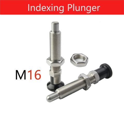 Dead Nuts Accurate M16 Stainless Steel Indexing Plunger Bolt With Nut for CNC woodworking assembly and jigs.