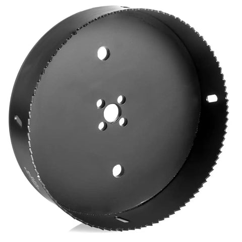 Six And Five Eighths Inch Hole Saw With Heavy Duty Arbor Bi Metal Hss Teeth showcasing smooth cutting edge design