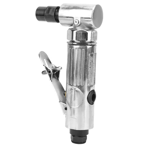 Badass Heavy Duty Pneumatic Die Grinder Right Angle Air Tool With 90 Degree Head features a durable metallic build for efficient grinding.