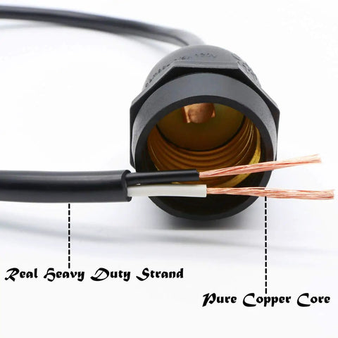 Heavy Duty Weatherproof 5ft Pendant Light String Kit With One Socket And Thick Copper Wire E26 E27 Hanging Ceiling Lamp detail