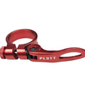 Lightweight Aluminum Bike Seat Post Clamp With Quick Release, Hollow 39g Design in Red, Fits Seatposts 28.6mm, 31.8mm, 34.9mm
