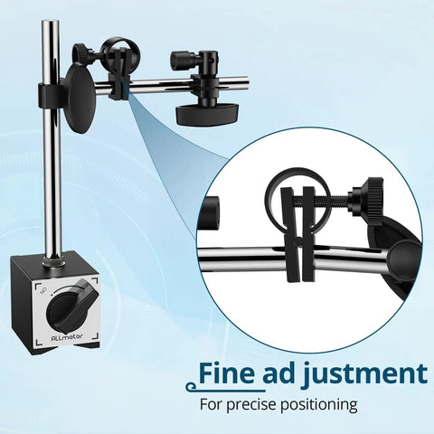 Digital Dial Indicator With Magnetic Base For Precise Measurement 0 To 1 Inch 25.4 mm Up To 70 Kg Pull Strength Large LCD Display